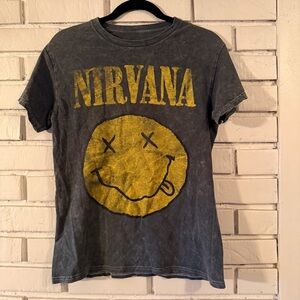 Nirvana Acid Wash Short Sleeve Tee